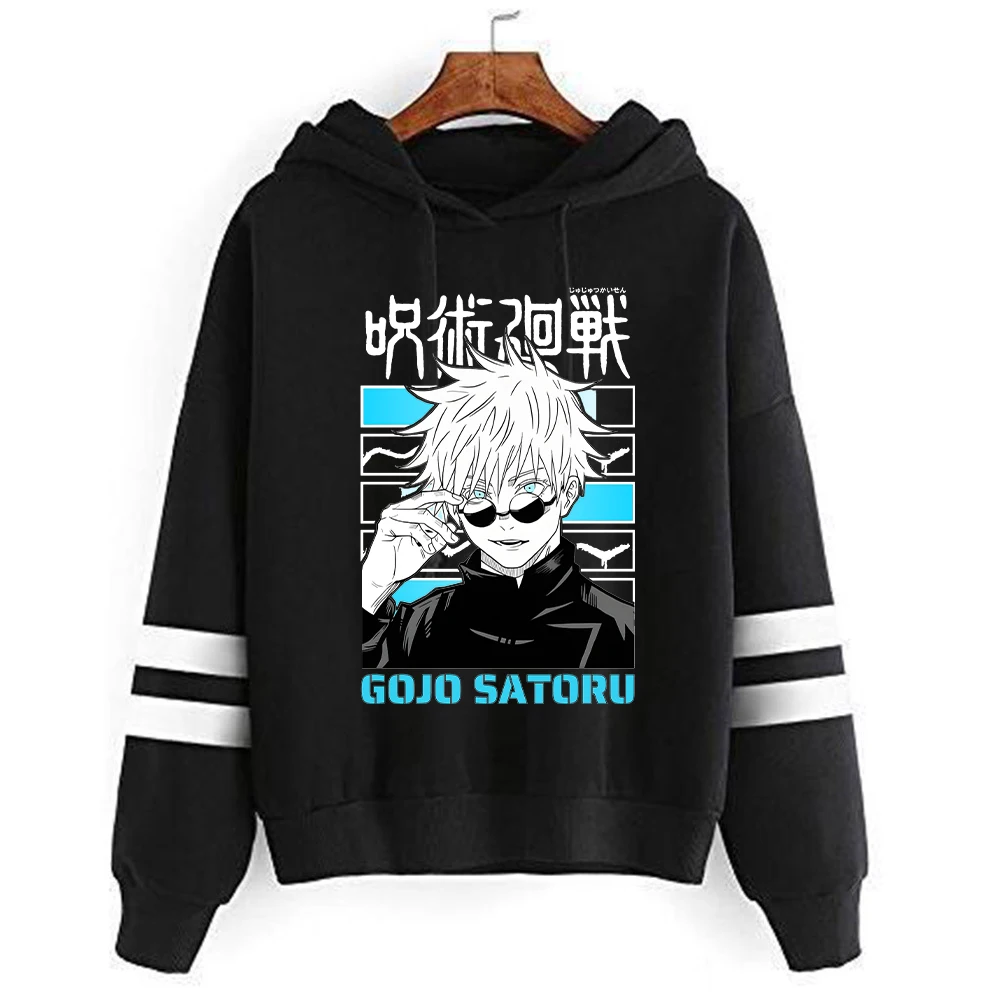 Jujutsu Kaisen Sweatshirts Cartoon Japanese Fashion Gojo Satoru Women's Winter Clothes Hooded Street Wear Hoodie Y2k Tops Anime