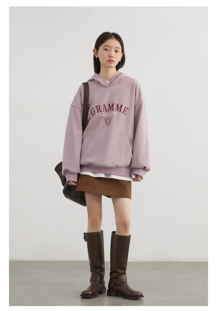 CHIC VEN Women Sweatshirts Loose Casual New Hooded Letter Embroidered Flush Hoodie Female Pullover Woman Top Autumn Winter 2024