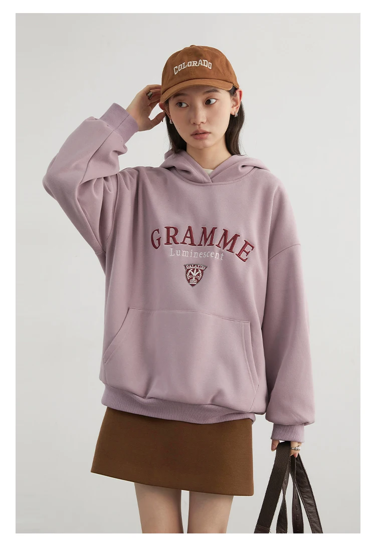 CHIC VEN Women Sweatshirts Loose Casual New Hooded Letter Embroidered Flush Hoodie Female Pullover Woman Top Autumn Winter 2024