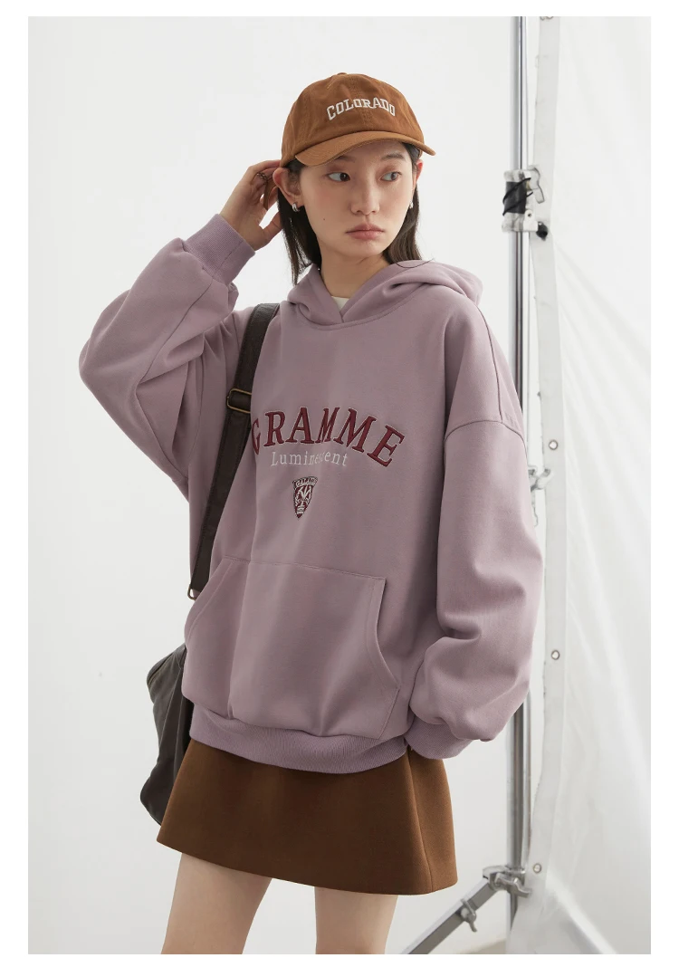CHIC VEN Women Sweatshirts Loose Casual New Hooded Letter Embroidered Flush Hoodie Female Pullover Woman Top Autumn Winter 2024