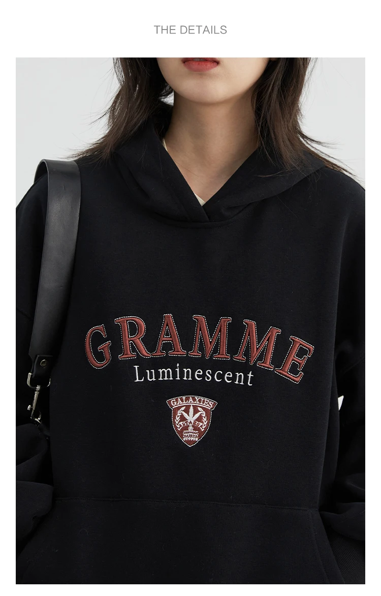 CHIC VEN Women Sweatshirts Loose Casual New Hooded Letter Embroidered Flush Hoodie Female Pullover Woman Top Autumn Winter 2024