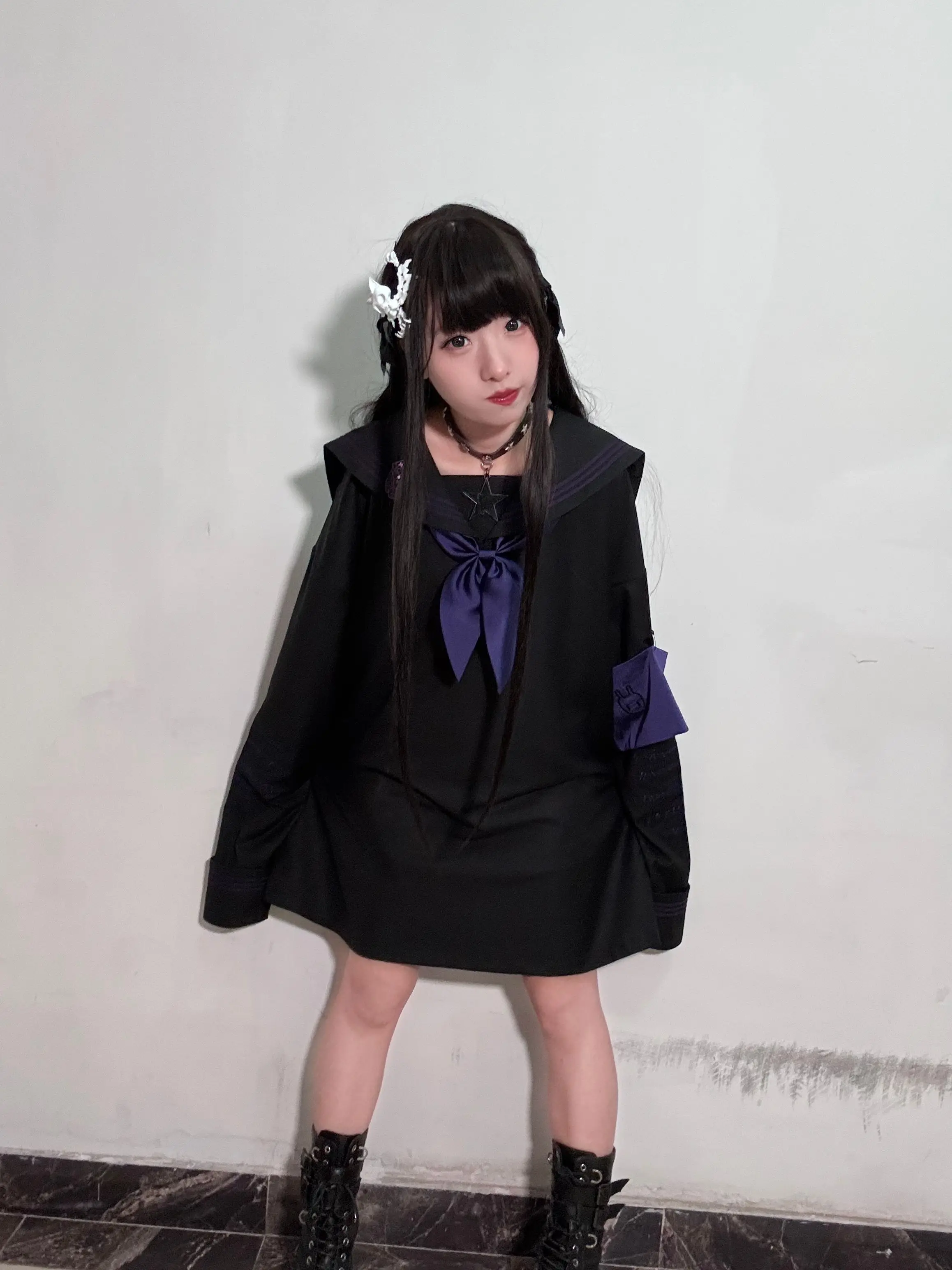Original Design Japanese Mine Series Subculture Mass- Produced Long Hoodies Women's Sailor Uniform Spring New Y2k Student Tops