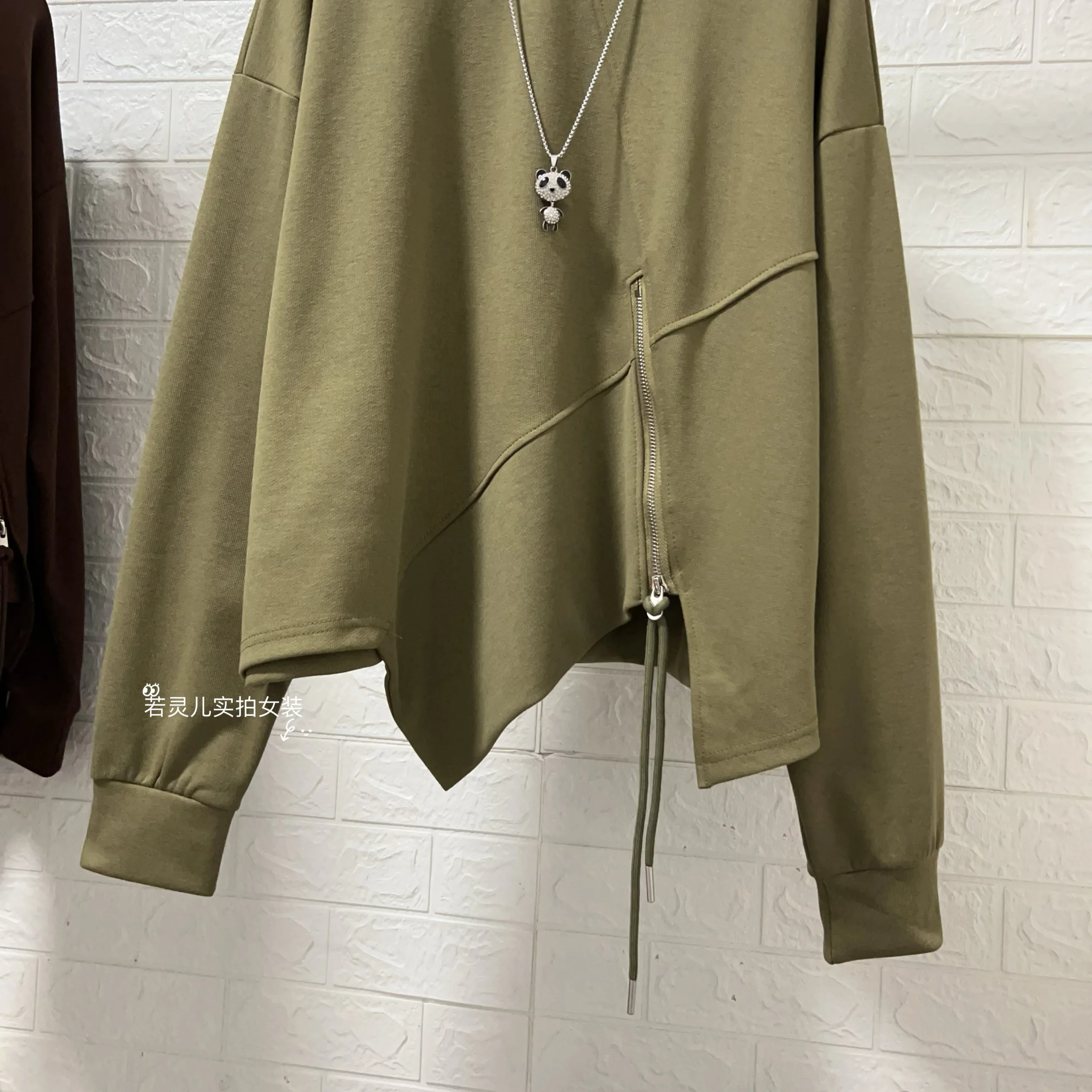 Zipper Sweatshirts Women Fashion White Pullovers Women Clothing Autumn Clothes Women