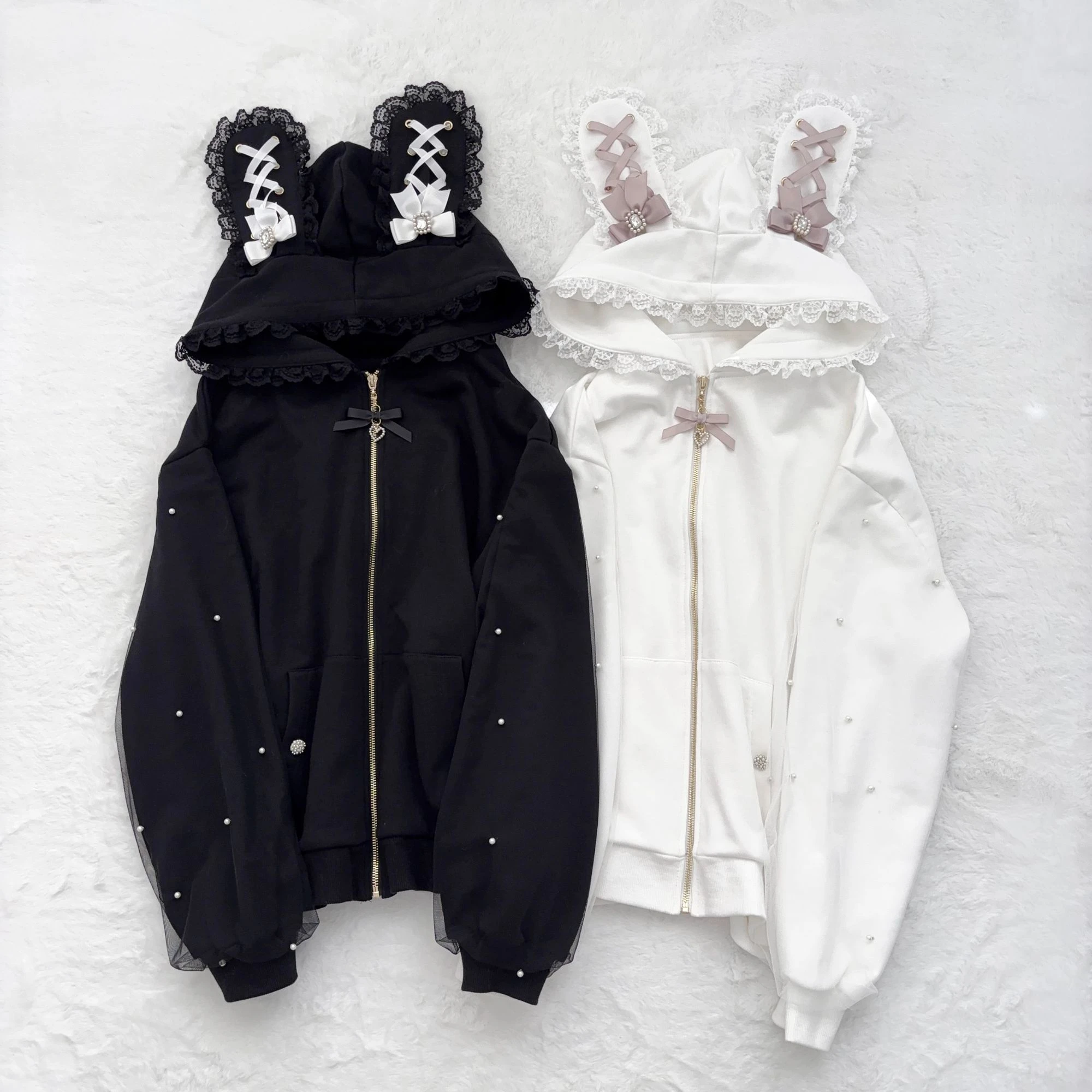 Japanese Y2k Loose Elegant Coats Women Hoodie Zipper Design Long Sleeve Sweatshirt Female Patchwork Chic Korean Popular Clothes