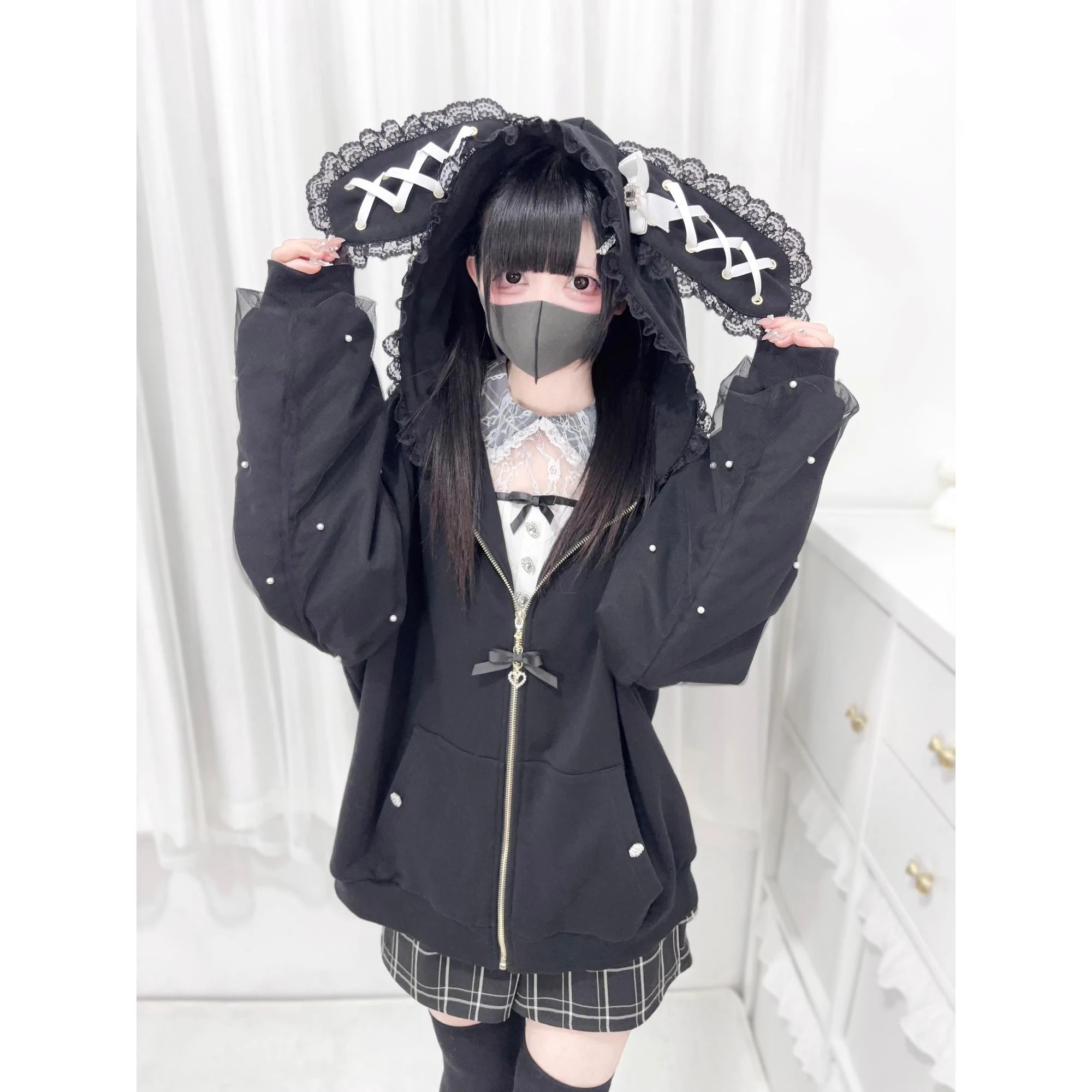 Japanese Y2k Loose Elegant Coats Women Hoodie Zipper Design Long Sleeve Sweatshirt Female Patchwork Chic Korean Popular Clothes