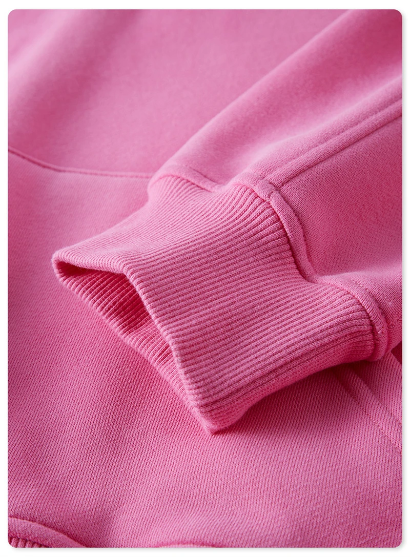 ZODF Chic Sexy Women Super-short Fleece Cropped Hoodies Girl Female Hip Hop Loose 345gsm Solid Hooded Pullover Streetwear HY0340