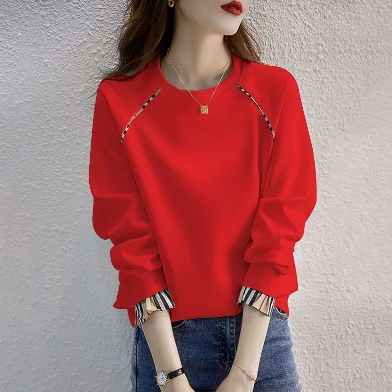 Spring Autumn Female Cotton Hoodies Sweatershirts New Women Fashion Long Sleeved Pullover Tops Casual Chic Hoodies Shirts