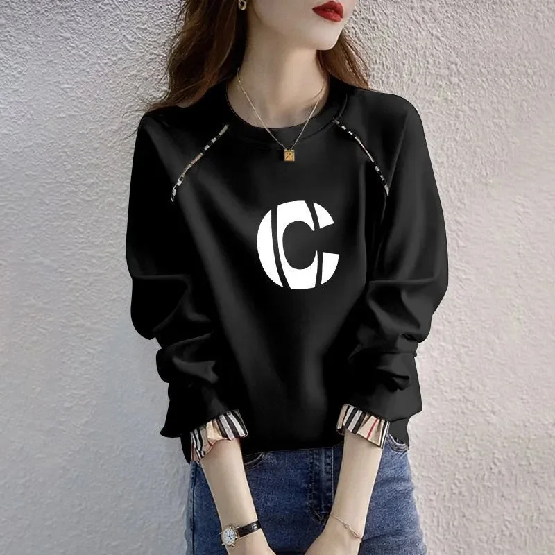 Spring Autumn Female Cotton Hoodies Sweatershirts New Women Fashion Long Sleeved Pullover Tops Casual Chic Hoodies Shirts
