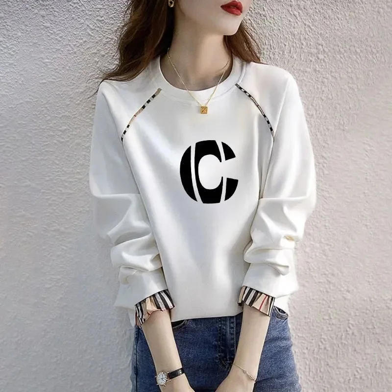 Spring Autumn Female Cotton Hoodies Sweatershirts New Women Fashion Long Sleeved Pullover Tops Casual Chic Hoodies Shirts
