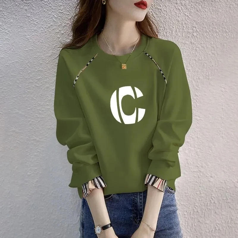 Spring Autumn Female Cotton Hoodies Sweatershirts New Women Fashion Long Sleeved Pullover Tops Casual Chic Hoodies Shirts