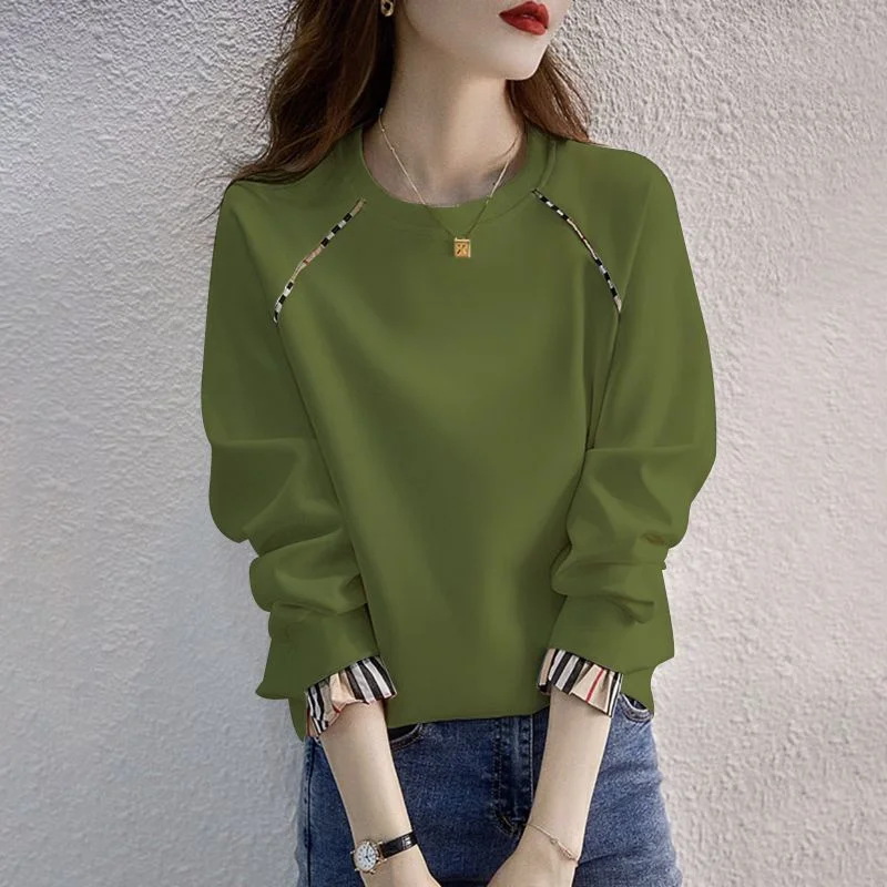 Spring Autumn Female Cotton Hoodies Sweatershirts New Women Fashion Long Sleeved Pullover Tops Casual Chic Hoodies Shirts