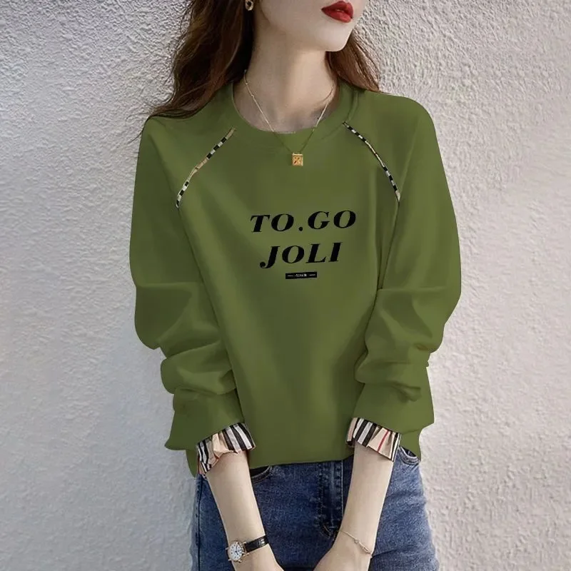 Spring Autumn Female Cotton Hoodies Sweatershirts New Women Fashion Long Sleeved Pullover Tops Casual Chic Hoodies Shirts