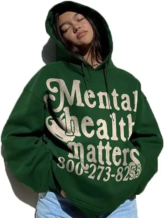 In Stock Ready To Ship European American Retro Hip Hop Punk Street Foam Letter Hoodie Fashion Casual Wear