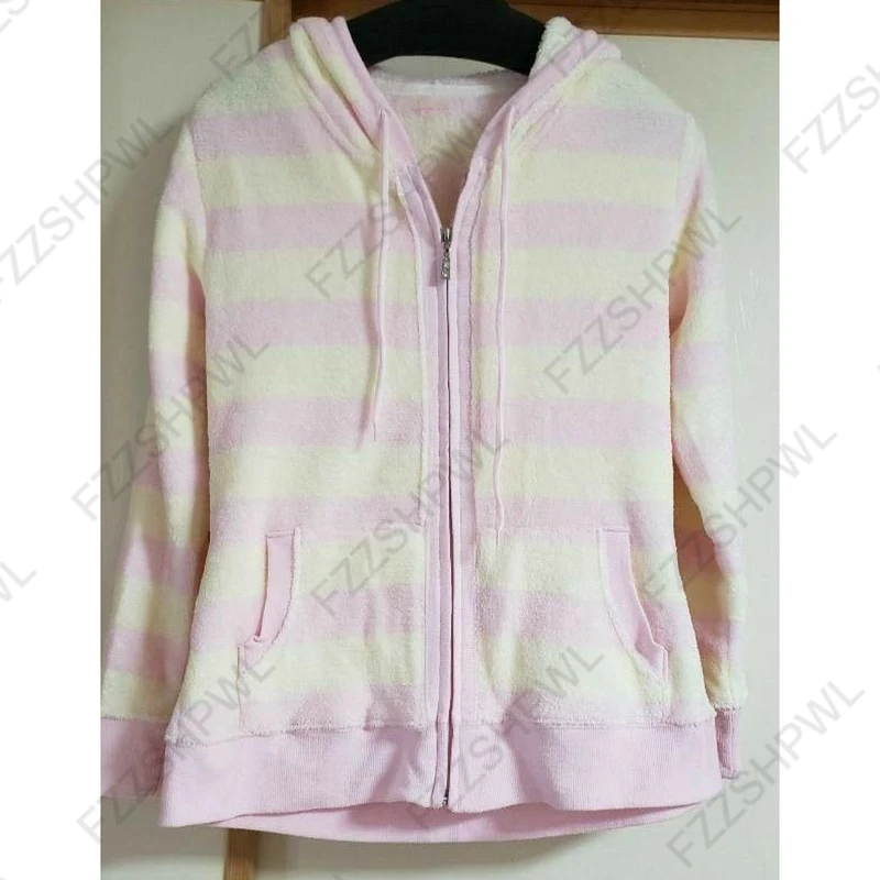 Wintertime Cute Fashion Y2K Hooded sweatshirt Stripe Streetwear High street Clothes Classic Minimalist Chic Unique Top Casual