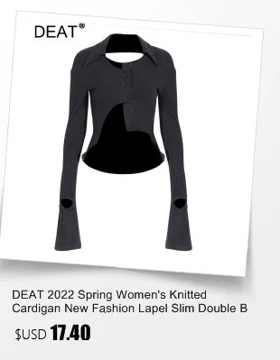 DEAT Fashion Women's Hoodies Turtleneck Irregular Diagonal Zipper Decorate Short Designer Sweatshirt Autumn 2025 New Tide WT051