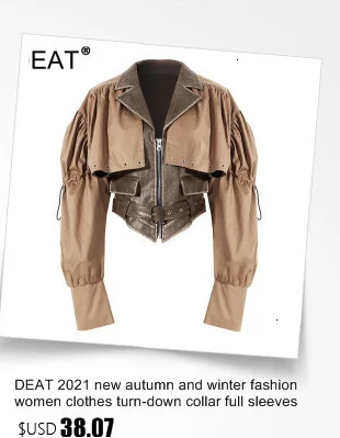 DEAT Fashion Women's Hoodies Turtleneck Irregular Diagonal Zipper Decorate Short Designer Sweatshirt Autumn 2025 New Tide WT051