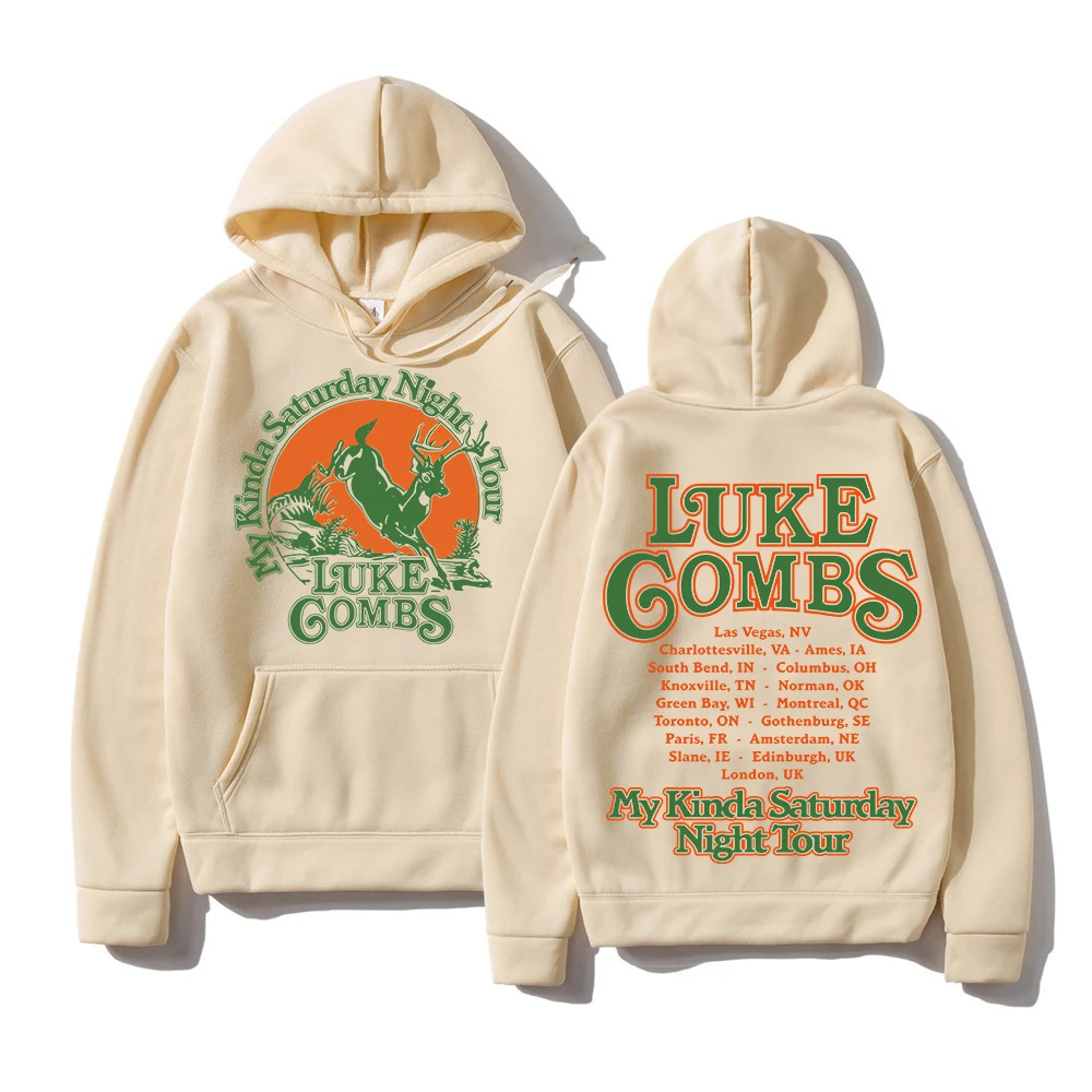 Luke Combs Deer Tour 2026 Hoodie Fashion Women/Men Vintage Aesthetic Hoodies Unisex Autumn Winter Casual Pullover Sweatshirts