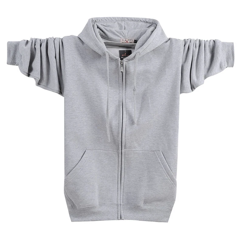 Autumn Winter Fashion Zip-up 95% Cotton Loose Hoody Weatshirt Women And Men Zipper Velvet Long Coat Boyfriend Hooded Blue