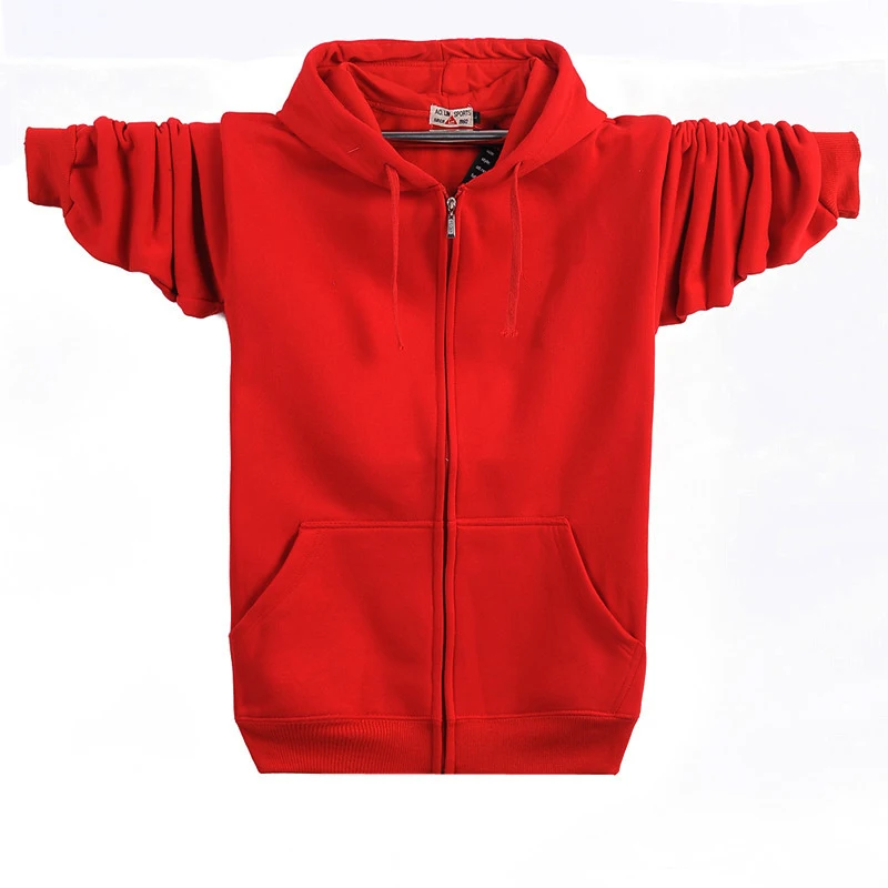 Autumn Winter Fashion Zip-up 95% Cotton Loose Hoody Weatshirt Women And Men Zipper Velvet Long Coat Boyfriend Hooded Blue