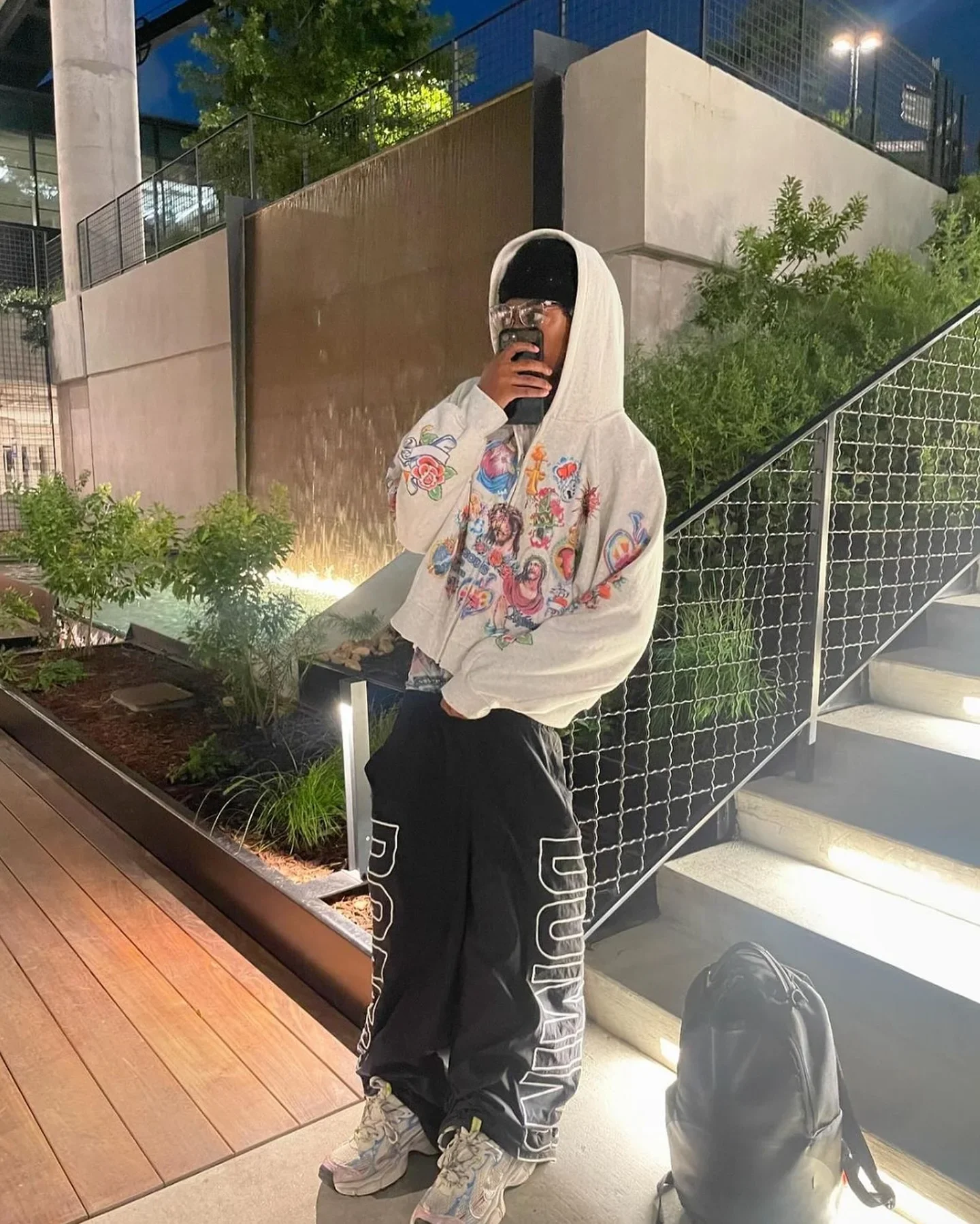 Casual y2k sweatshirt zipper cardigan loose hoodie for women 2024 new versatile printed letters hip-hop geometric pattern