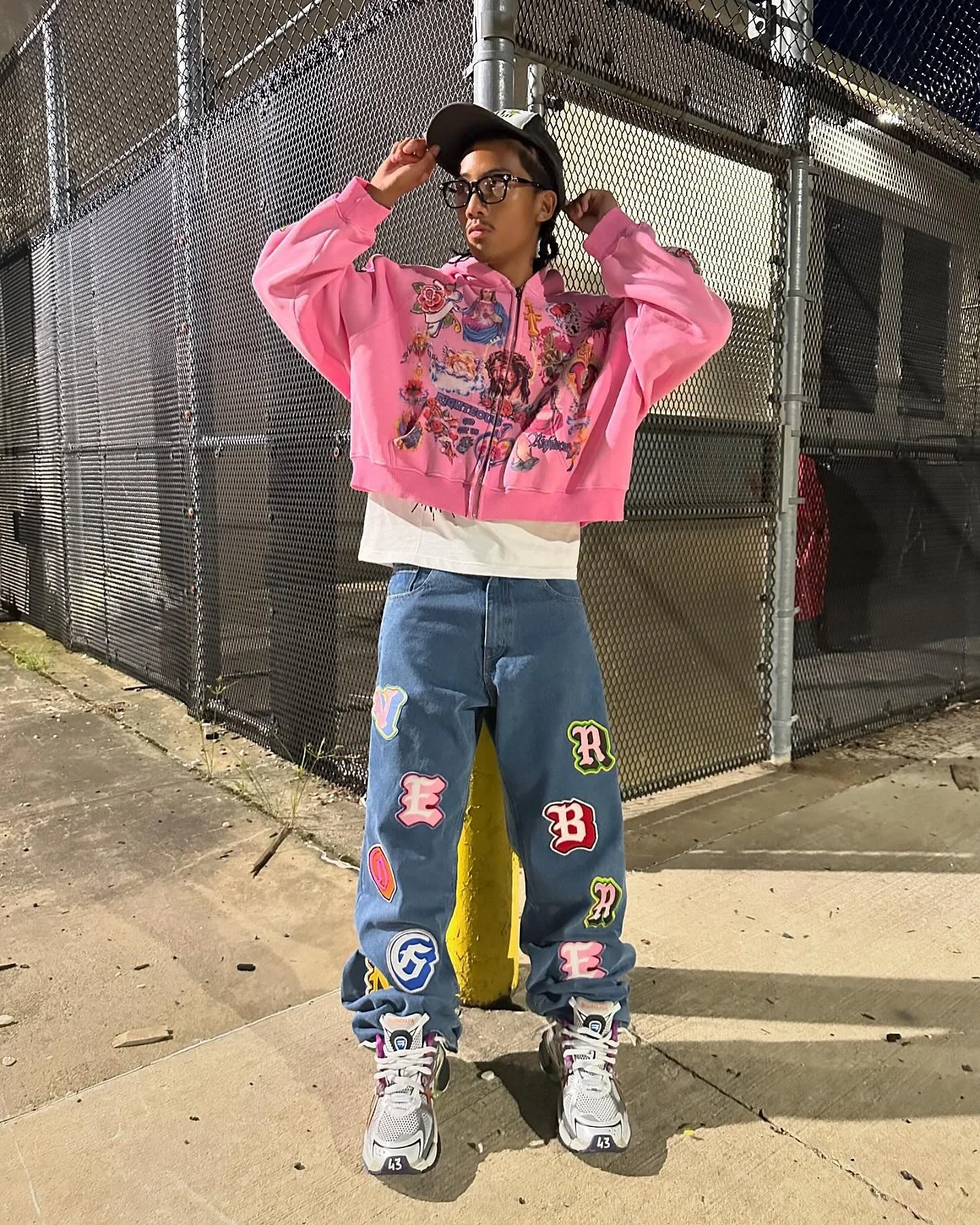 Casual y2k sweatshirt zipper cardigan loose hoodie for women 2024 new versatile printed letters hip-hop geometric pattern