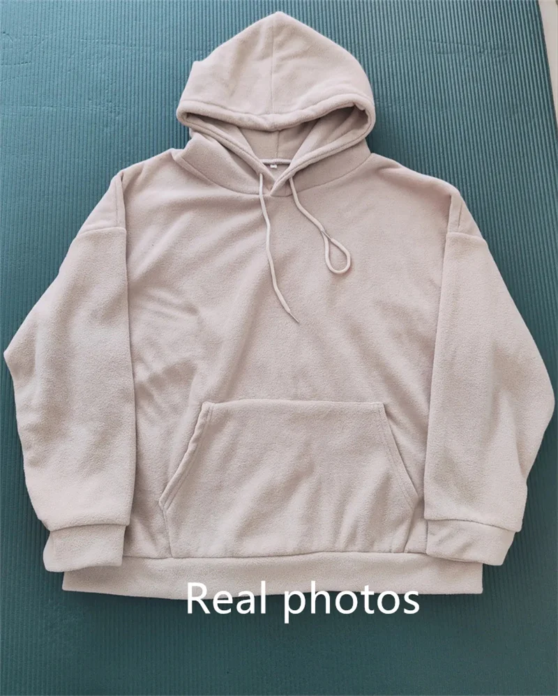 2026 Fashion Orange Hoodies Sweatshirts Women's Fleece Coats Autumn Winter Long-sleeve Loose Top Lady Pullover Casual Outerwear