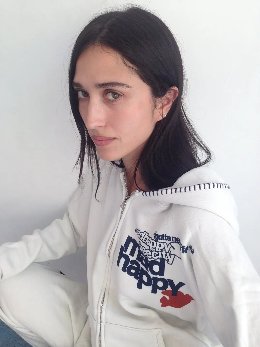 America Zipper Hooded Sweatshirt Women Casual Loose Y2K Letter Printed Hooded Harajuku Street Color Retro Simple Coat