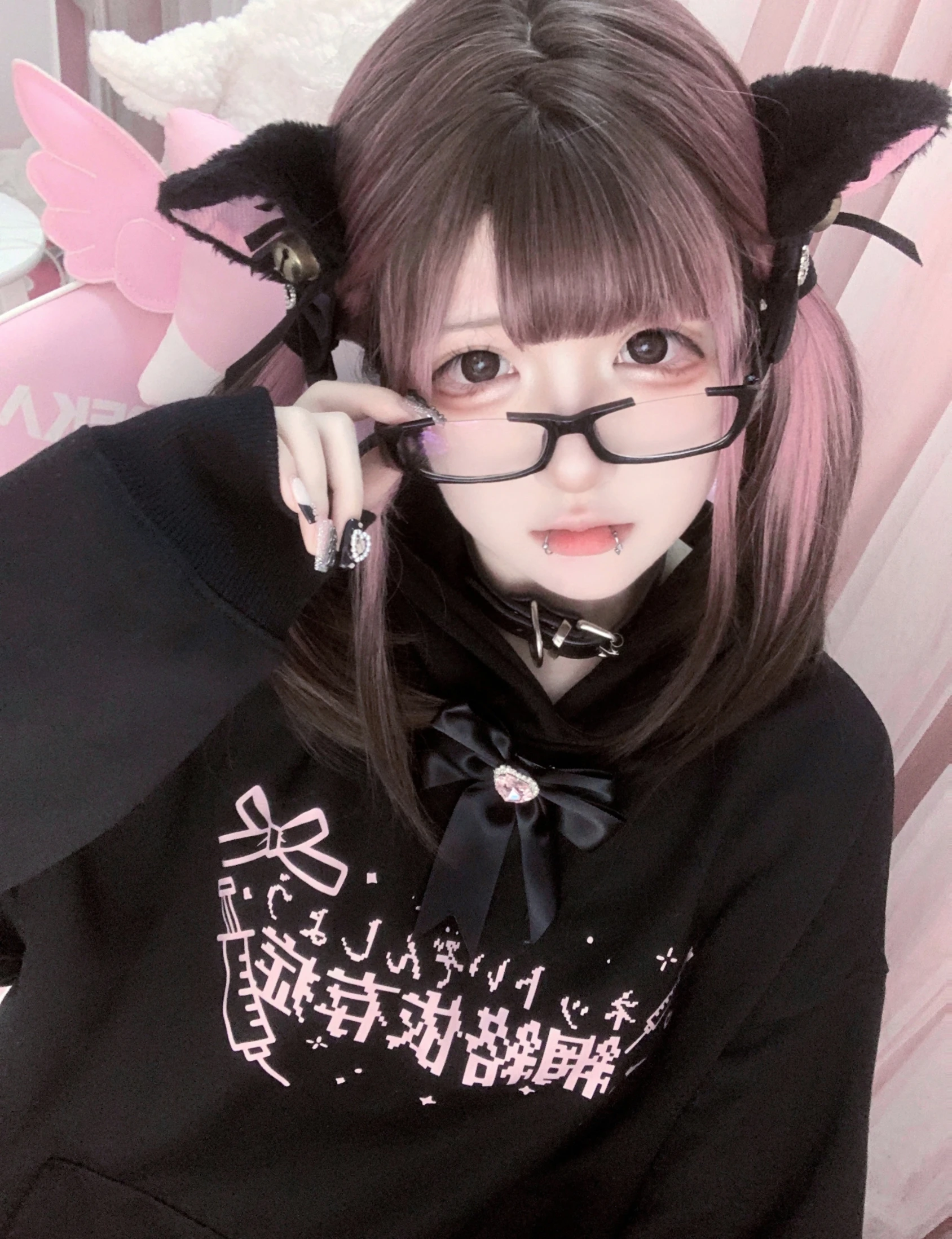 Original Mine Sweatshirt Tops Women Girls Medical Water Color System Mass-Produced Japanese Black and White Hoodies
