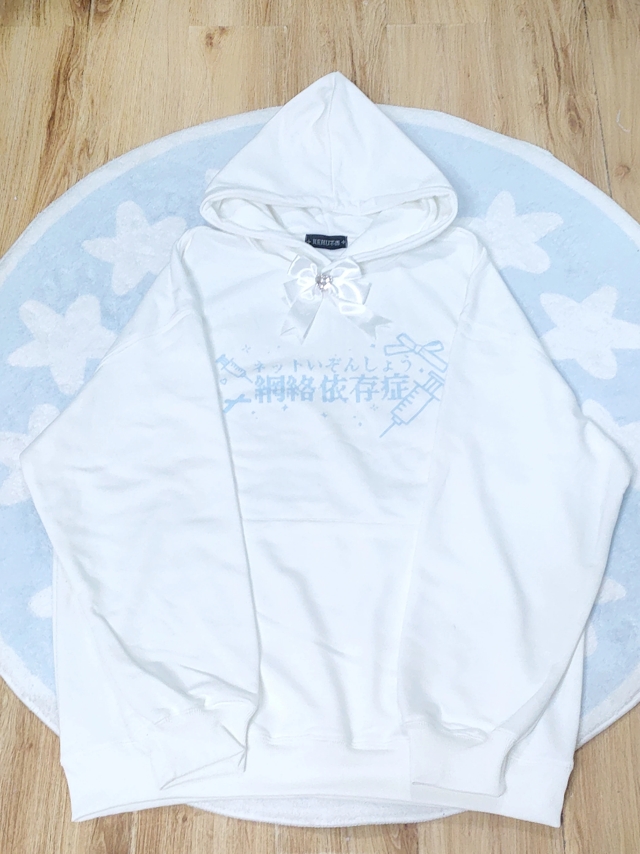 Original Mine Sweatshirt Tops Women Girls Medical Water Color System Mass-Produced Japanese Black and White Hoodies