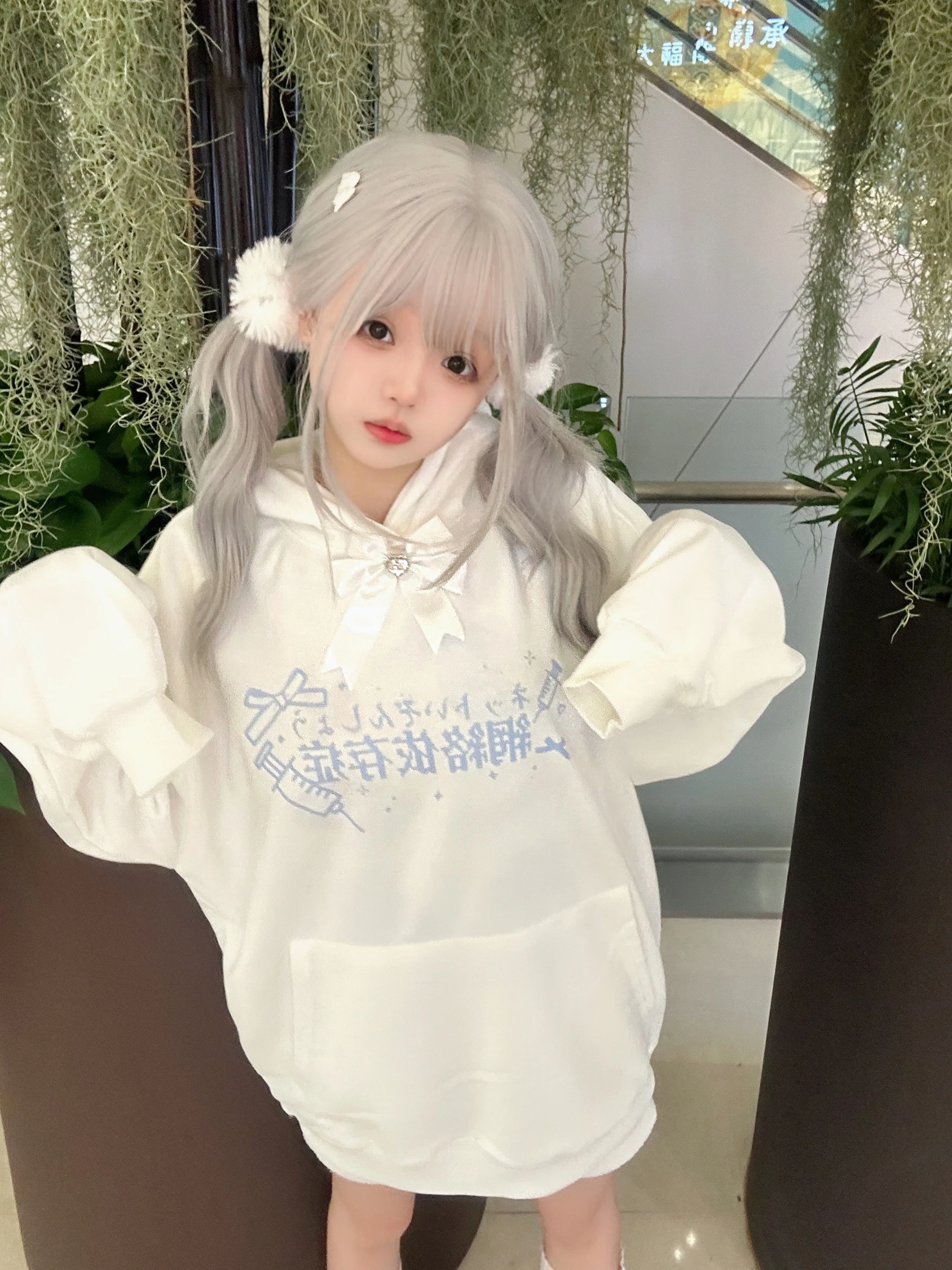 Original Mine Sweatshirt Tops Women Girls Medical Water Color System Mass-Produced Japanese Black and White Hoodies