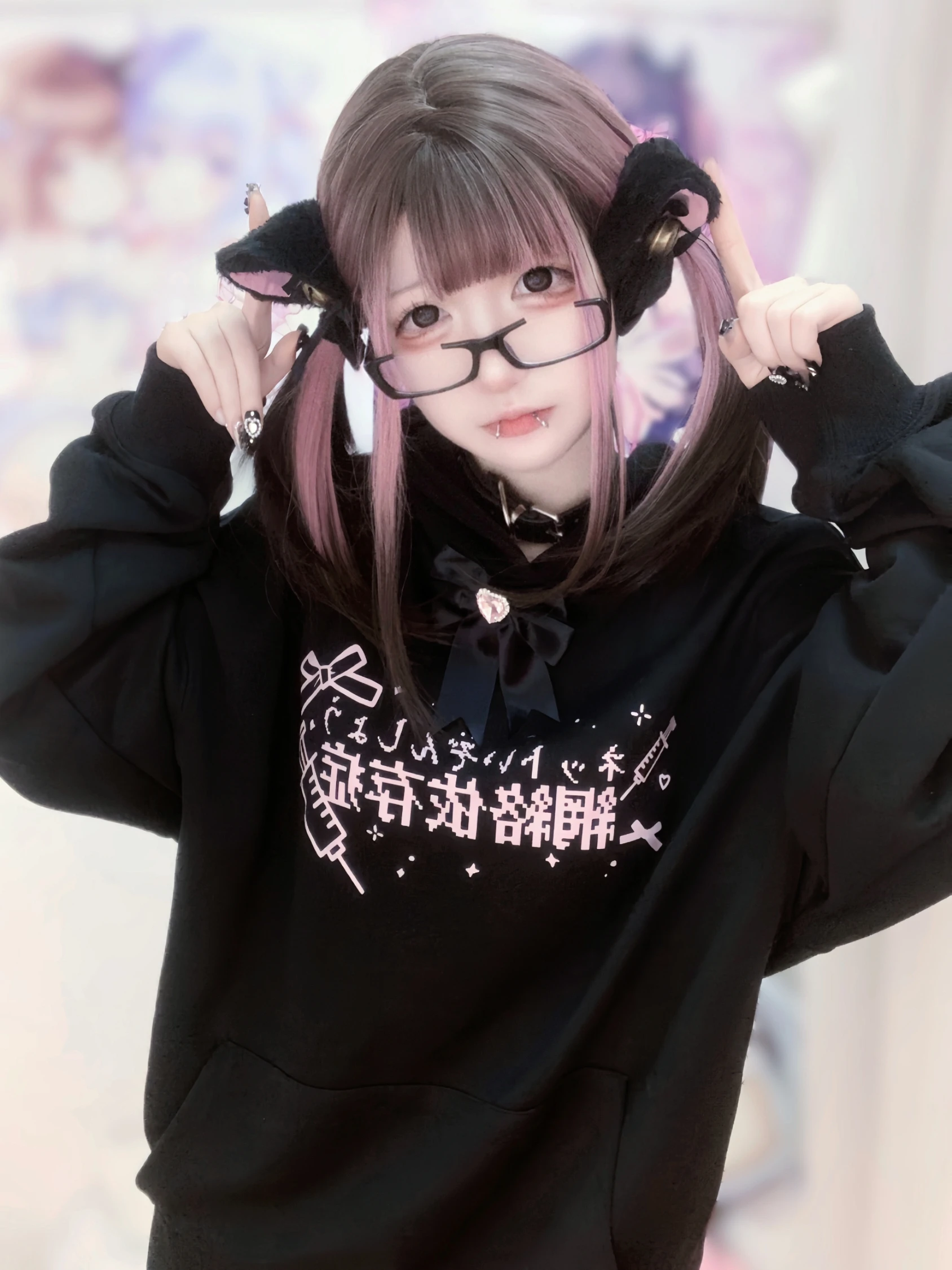 Original Mine Sweatshirt Tops Women Girls Medical Water Color System Mass-Produced Japanese Black and White Hoodies