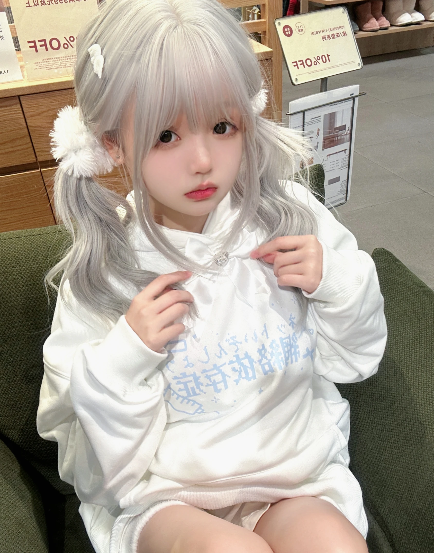 Original Mine Sweatshirt Tops Women Girls Medical Water Color System Mass-Produced Japanese Black and White Hoodies