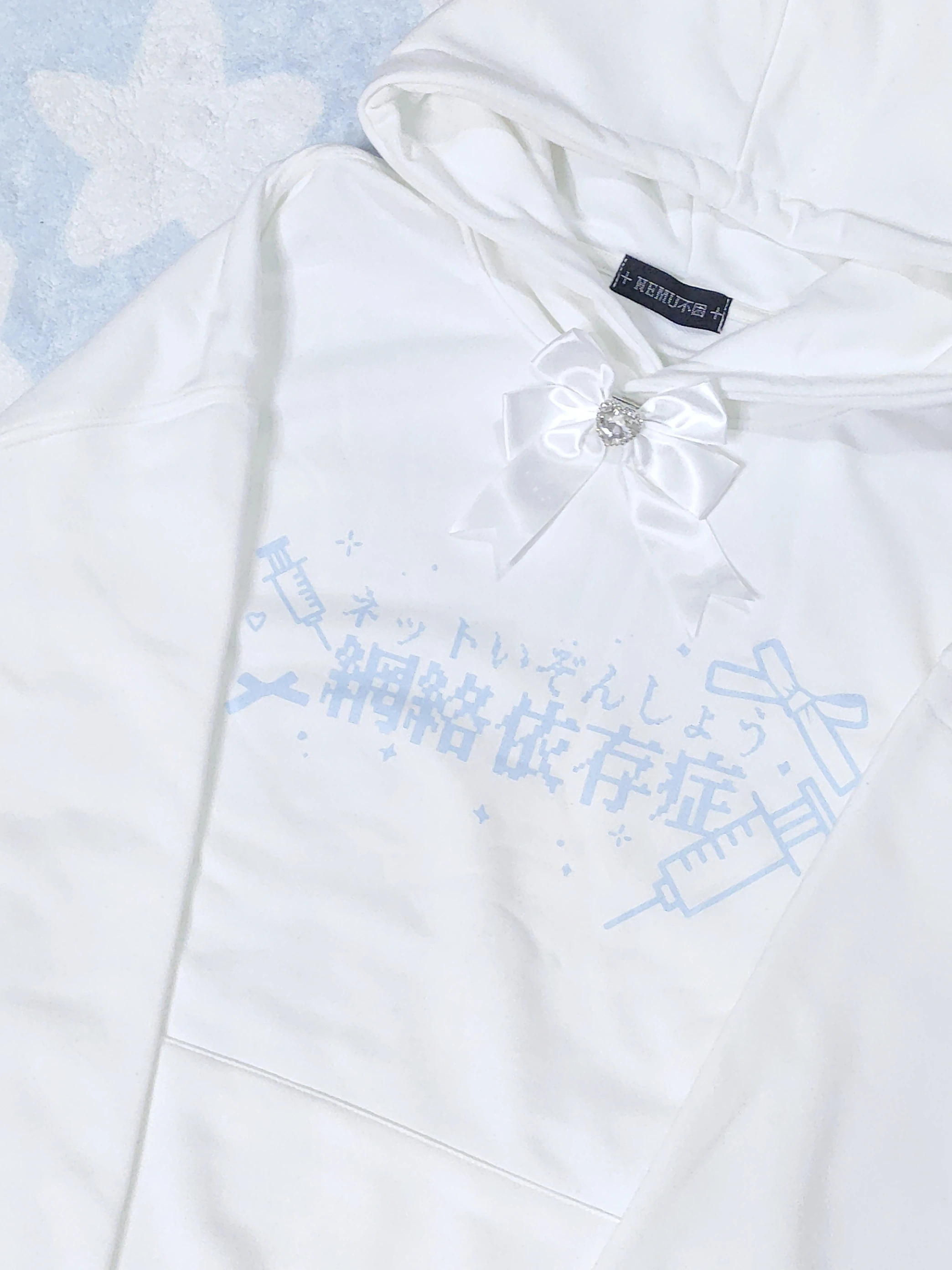 Original Mine Sweatshirt Tops Women Girls Medical Water Color System Mass-Produced Japanese Black and White Hoodies