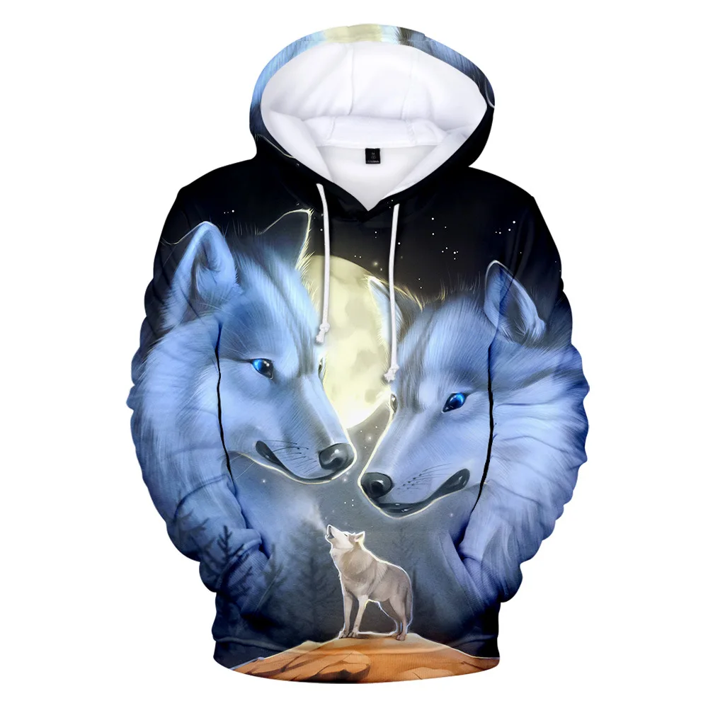 Yin Yang Wolf 3D Printing Men/Women Autumn Winter Tai Chi Wolf Anime Hoodies Sweatshirt Long Sleeve Hoodie Harajuku Cartoon Tops