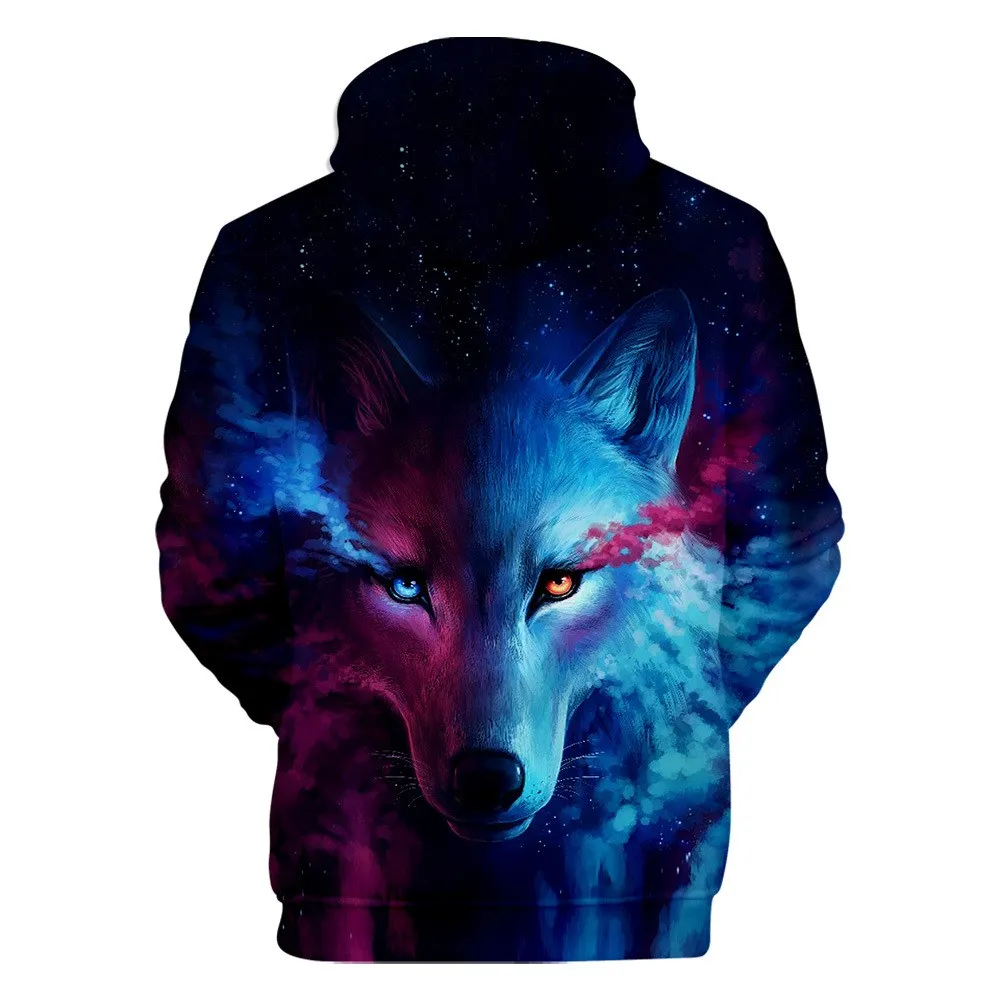 Yin Yang Wolf 3D Printing Men/Women Autumn Winter Tai Chi Wolf Anime Hoodies Sweatshirt Long Sleeve Hoodie Harajuku Cartoon Tops