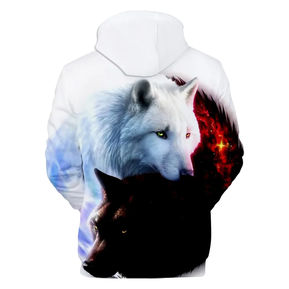 Yin Yang Wolf 3D Printing Men/Women Autumn Winter Tai Chi Wolf Anime Hoodies Sweatshirt Long Sleeve Hoodie Harajuku Cartoon Tops