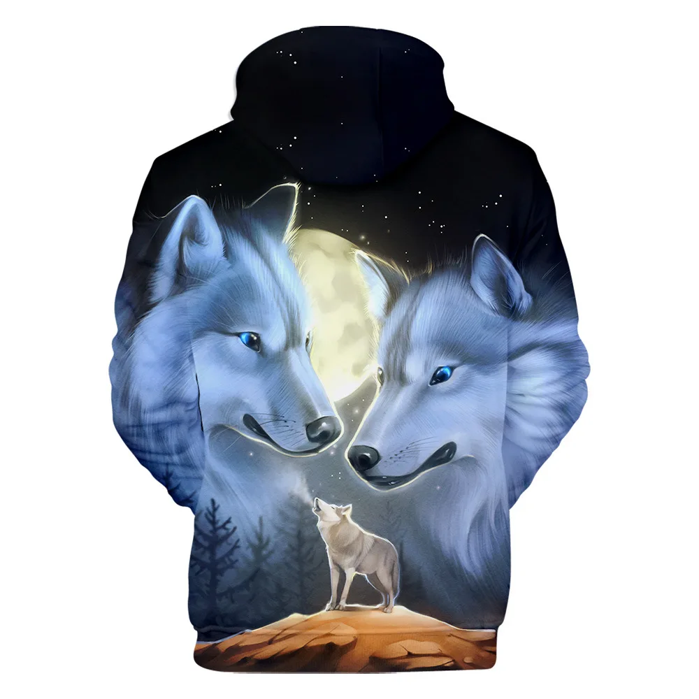 Yin Yang Wolf 3D Printing Men/Women Autumn Winter Tai Chi Wolf Anime Hoodies Sweatshirt Long Sleeve Hoodie Harajuku Cartoon Tops