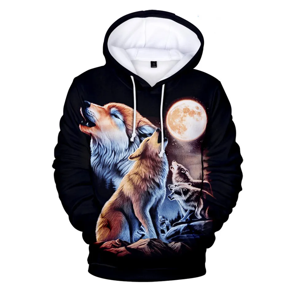 Yin Yang Wolf 3D Printing Men/Women Autumn Winter Tai Chi Wolf Anime Hoodies Sweatshirt Long Sleeve Hoodie Harajuku Cartoon Tops