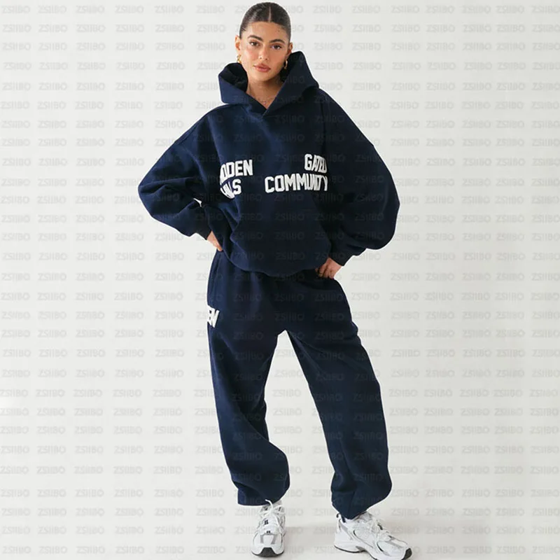 Unisex Fashion Sportswear Harajuku Sweatshirt Streetwear Women's Hoodie Pants Pullover Top Sweatpants Men's Jacket Clothes