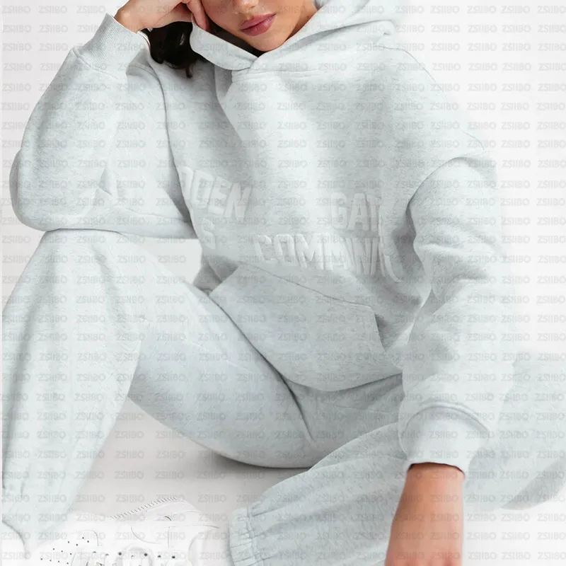 Unisex Fashion Sportswear Harajuku Sweatshirt Streetwear Women's Hoodie Pants Pullover Top Sweatpants Men's Jacket Clothes