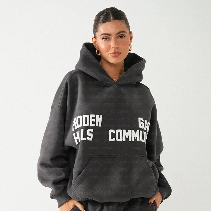 Unisex Fashion Sportswear Harajuku Sweatshirt Streetwear Women's Hoodie Pants Pullover Top Sweatpants Men's Jacket Clothes