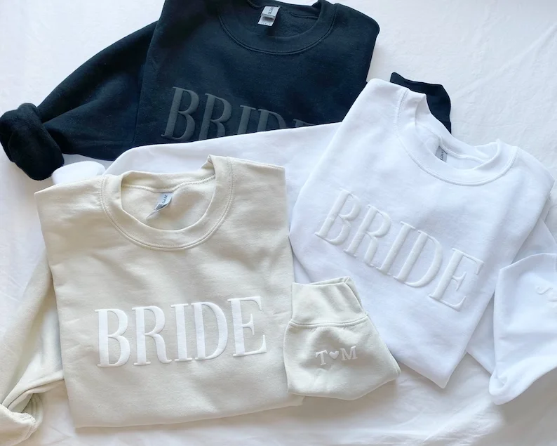 Custom Puff Print t shirt Sweatshirts Future Mrs Sweatshirts Unique Bridal Shower Gift Wedding Gifts
