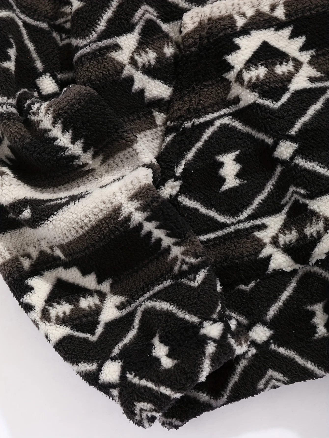 Ms Aztec National Printing Ultra-Fine Austrian Fleece Sweater Zipper Lady