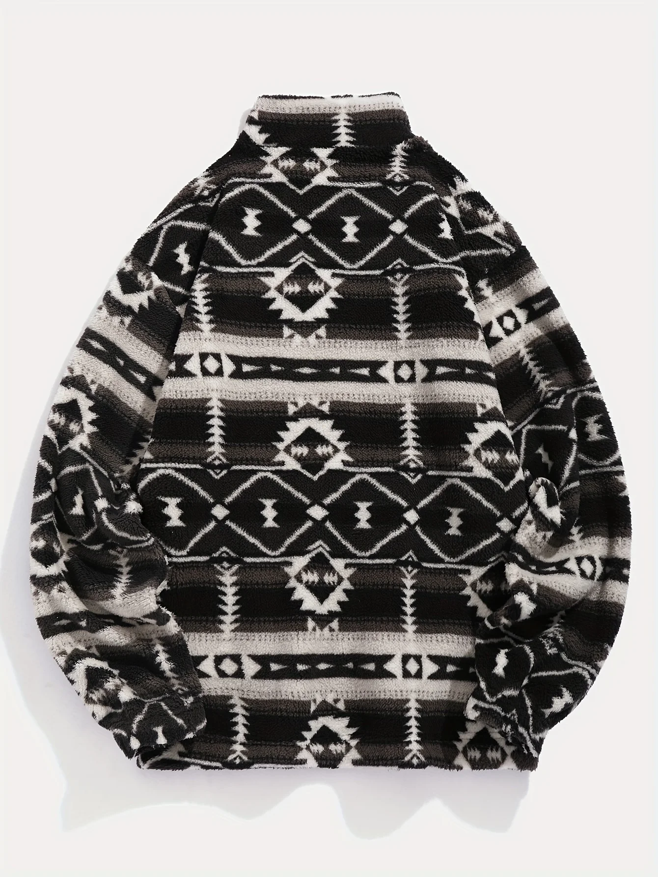 Ms Aztec National Printing Ultra-Fine Austrian Fleece Sweater Zipper Lady