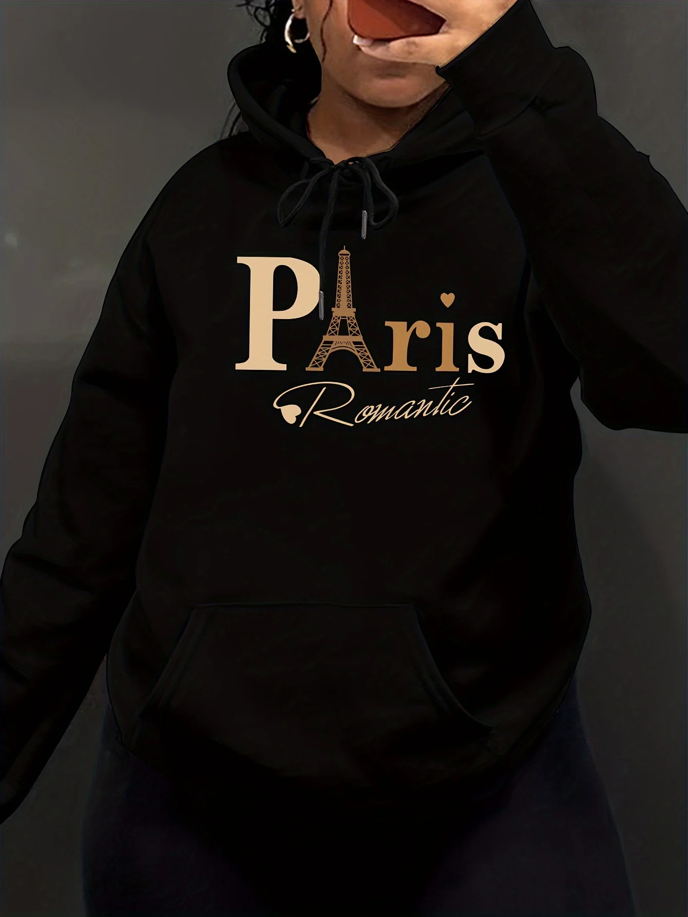 Paris Loose Sweatshirt Casual Long Sleeve Women Autumn and Winter Comfortable Pullover Crewneck Loose Female Clothes