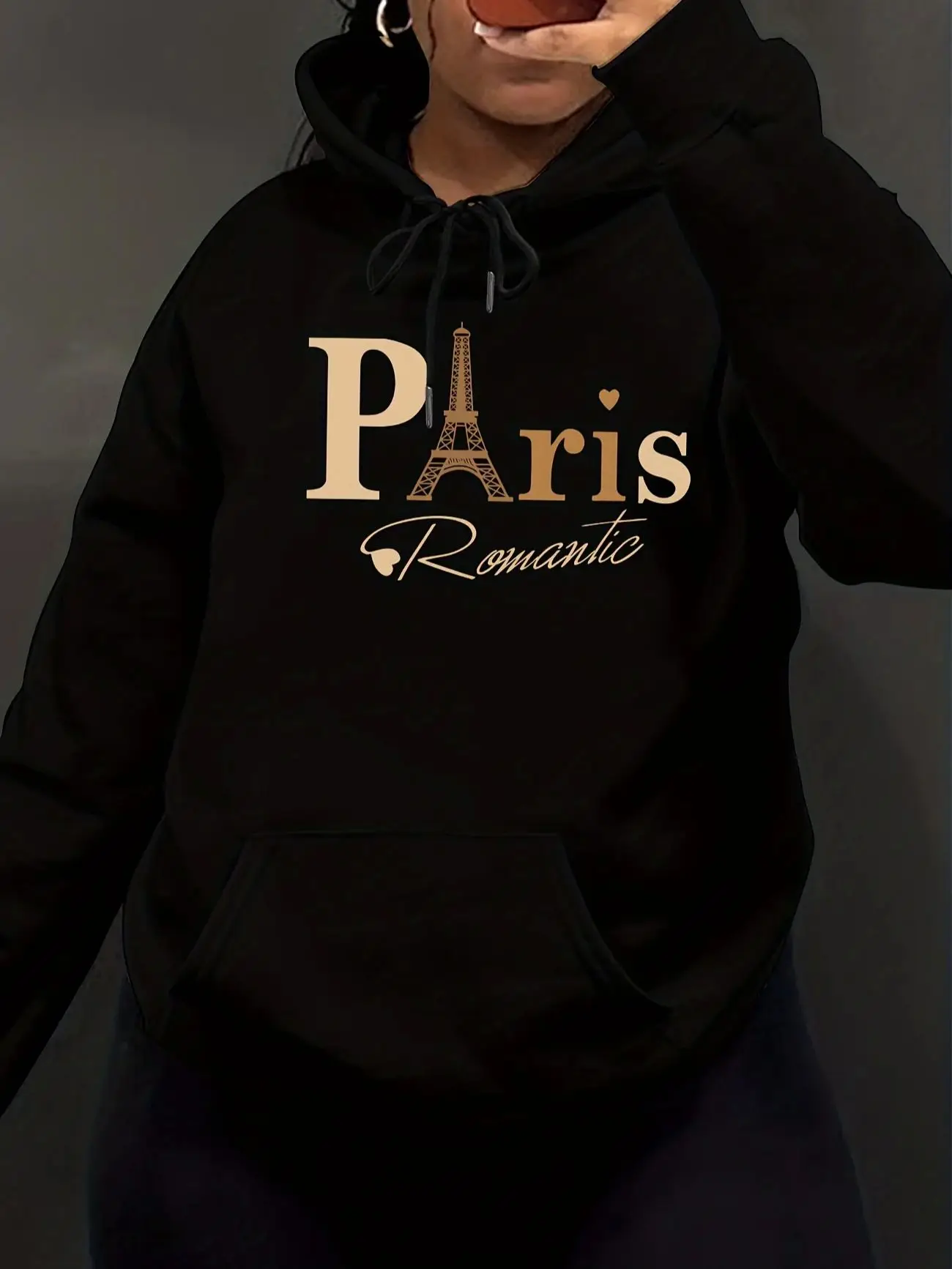 Paris Loose Sweatshirt Casual Long Sleeve Women Autumn and Winter Comfortable Pullover Crewneck Loose Female Clothes