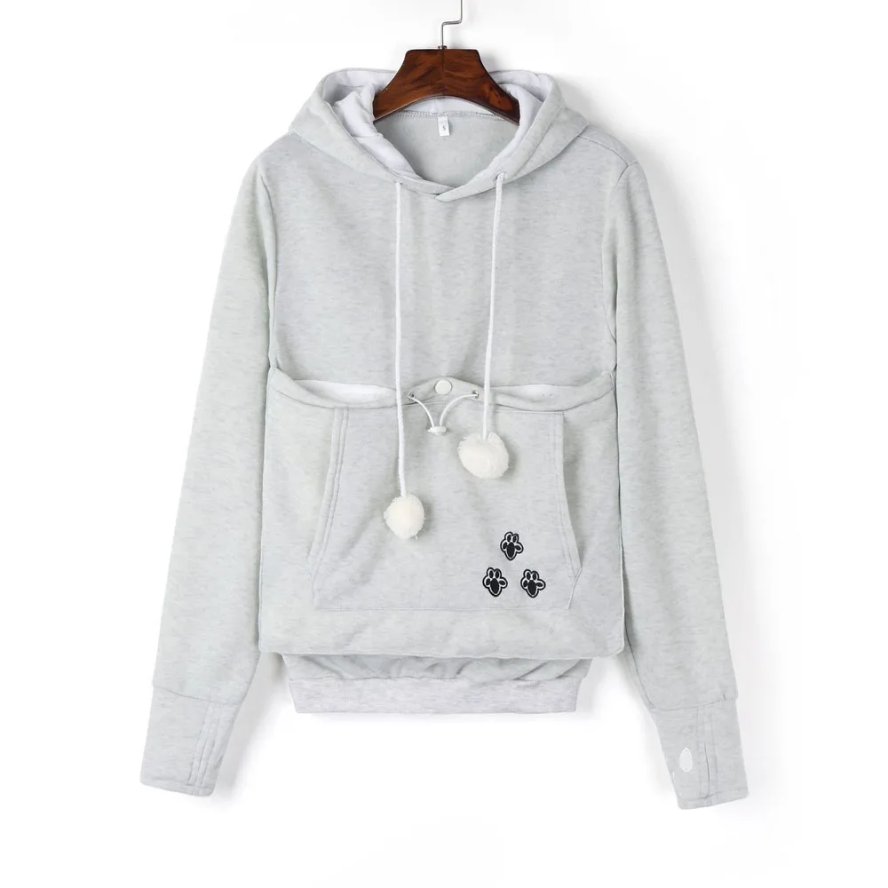 Fashion 2022 High Quality Cat Lovers Hoodies Ears Cuddle Pouch Dog Pet Hoodies For Casual Kangaroo Pullovers Sweatshirt New