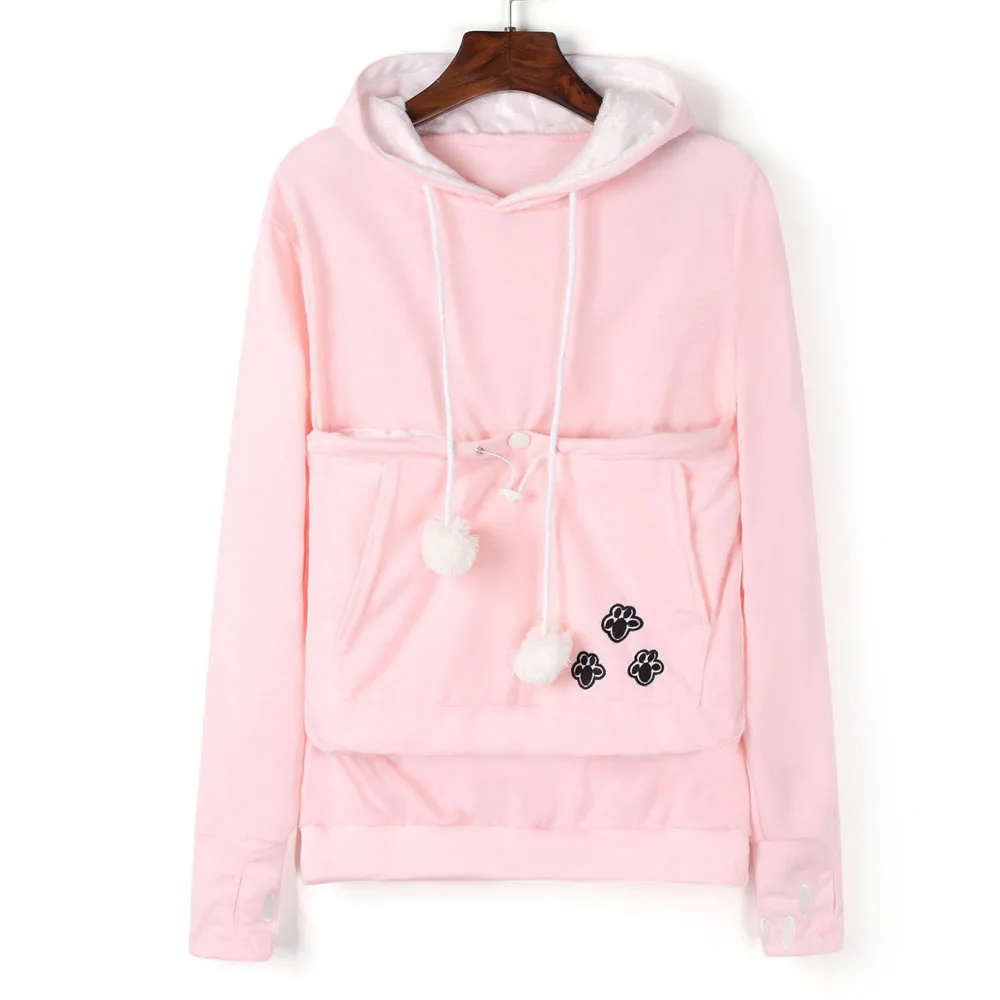 Fashion 2022 High Quality Cat Lovers Hoodies Ears Cuddle Pouch Dog Pet Hoodies For Casual Kangaroo Pullovers Sweatshirt New