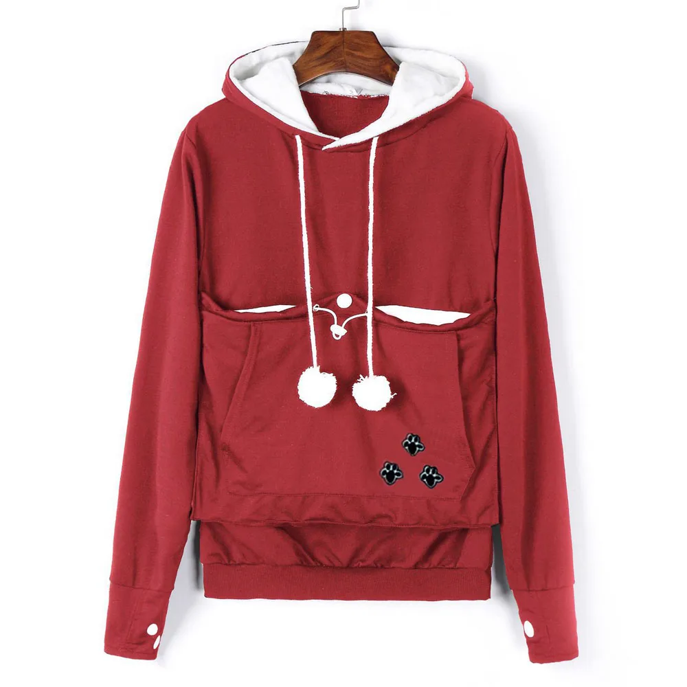 Fashion 2022 High Quality Cat Lovers Hoodies Ears Cuddle Pouch Dog Pet Hoodies For Casual Kangaroo Pullovers Sweatshirt New
