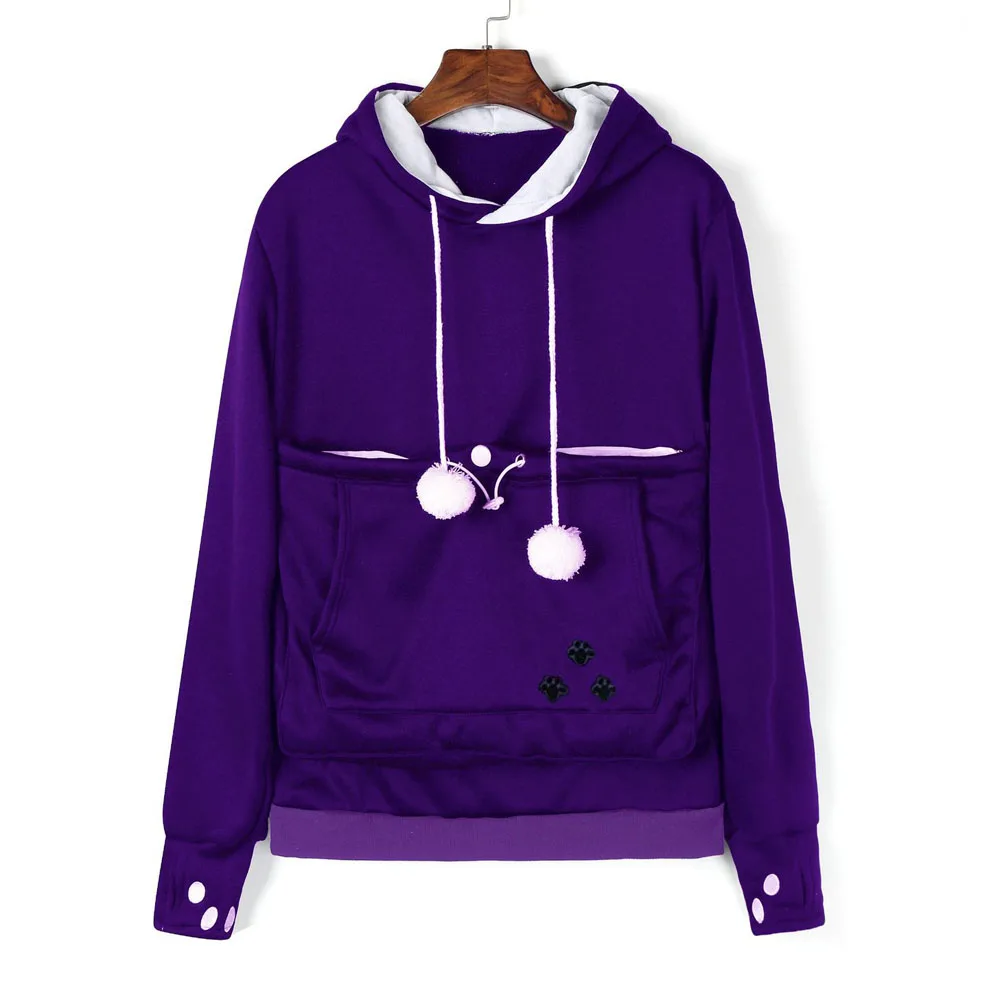 Fashion 2022 High Quality Cat Lovers Hoodies Ears Cuddle Pouch Dog Pet Hoodies For Casual Kangaroo Pullovers Sweatshirt New